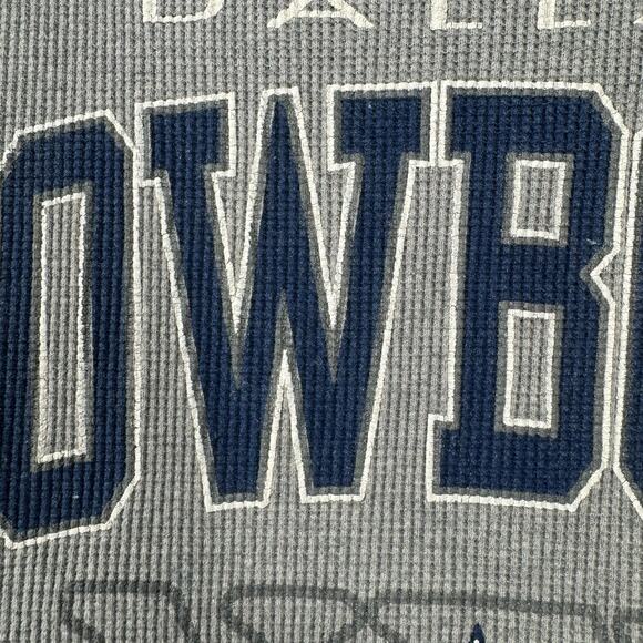 Vintage Bulletin L Athletic Dallas Cowboys NFL Football Waffle Knit Top T Shirt - Picture 6 of 11